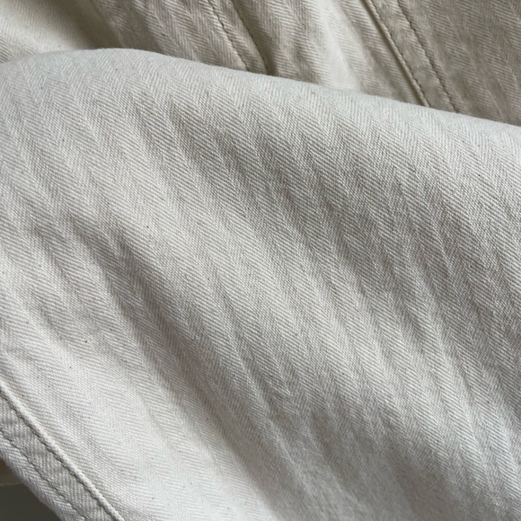 Free People Sailor Back Buckle Wide Leg Cropped Pants - Cream - Size 4 - Picture 10 of 13
